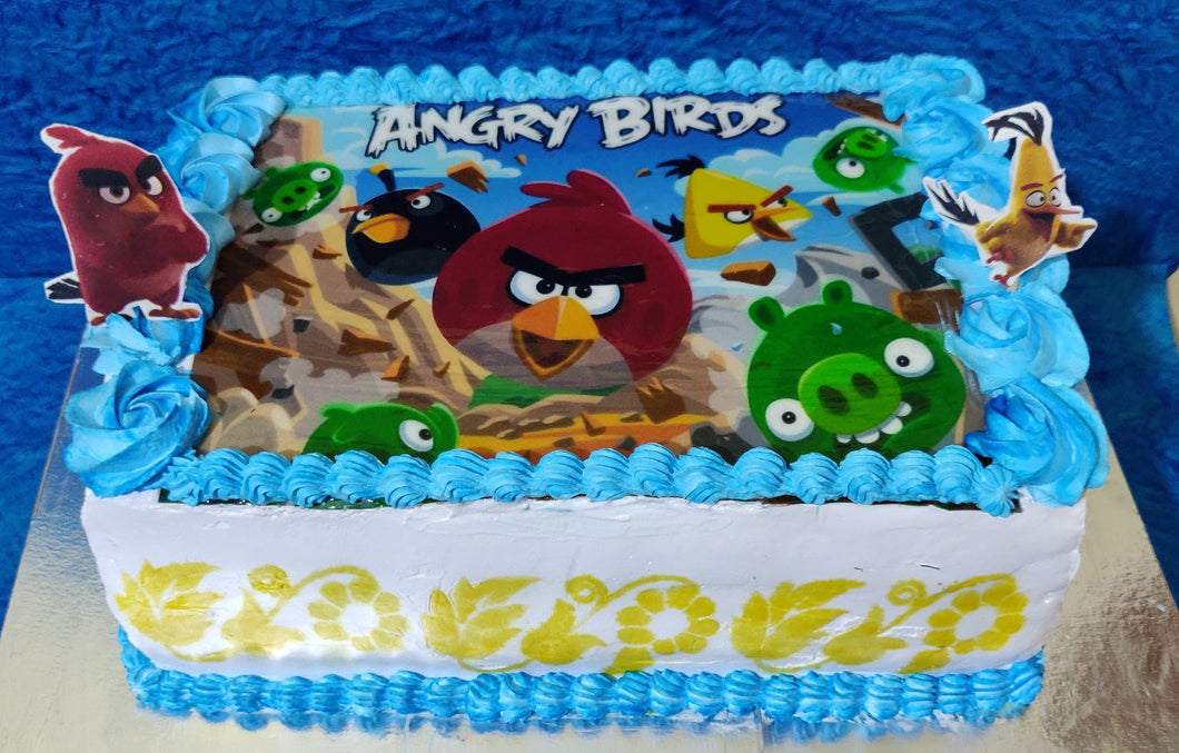 Angry  Birds  Photo  Cake