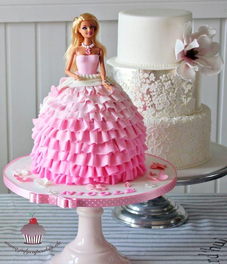 Buy Pink Dress Barbie Fondant Cake Online in Delhi NCR : Fondant Cake Studio